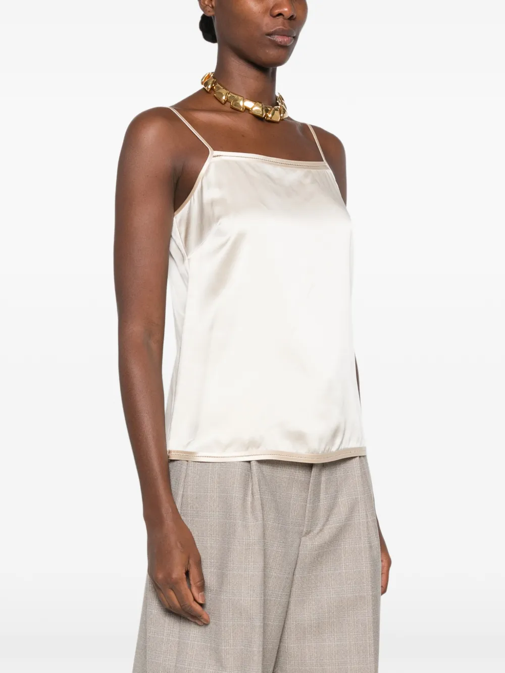 JOSEPH Gaia zijden satijnen blouse Beige