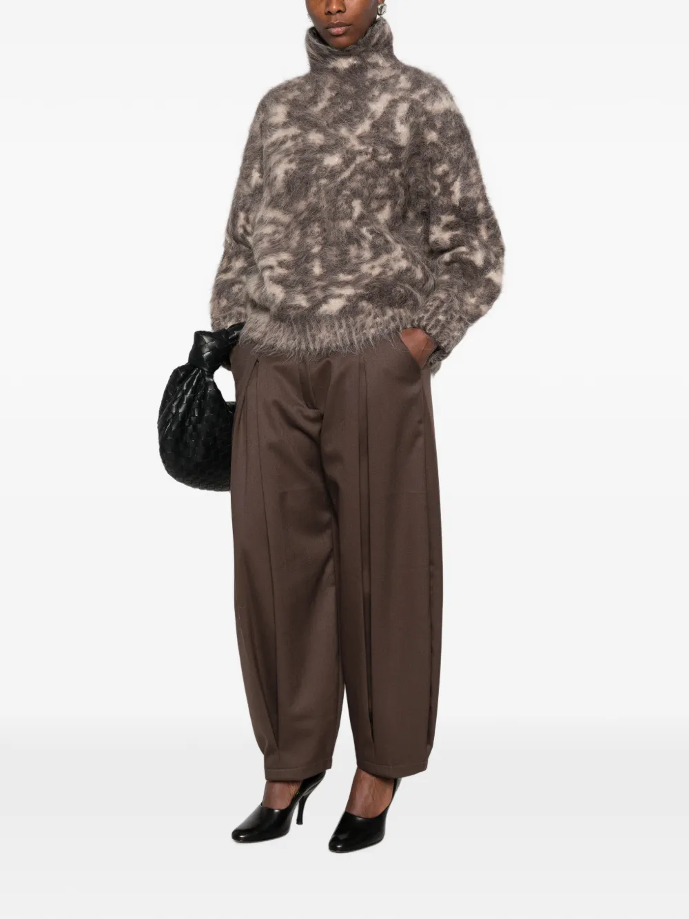 JOSEPH Esme leopard-print sweater - Toni neutri