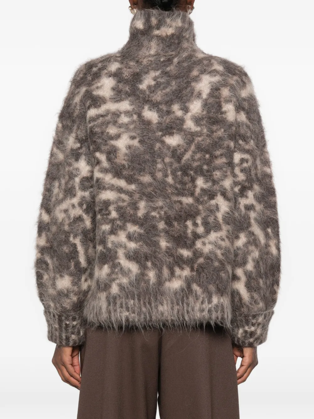JOSEPH Esme trui met luipaardprint Beige