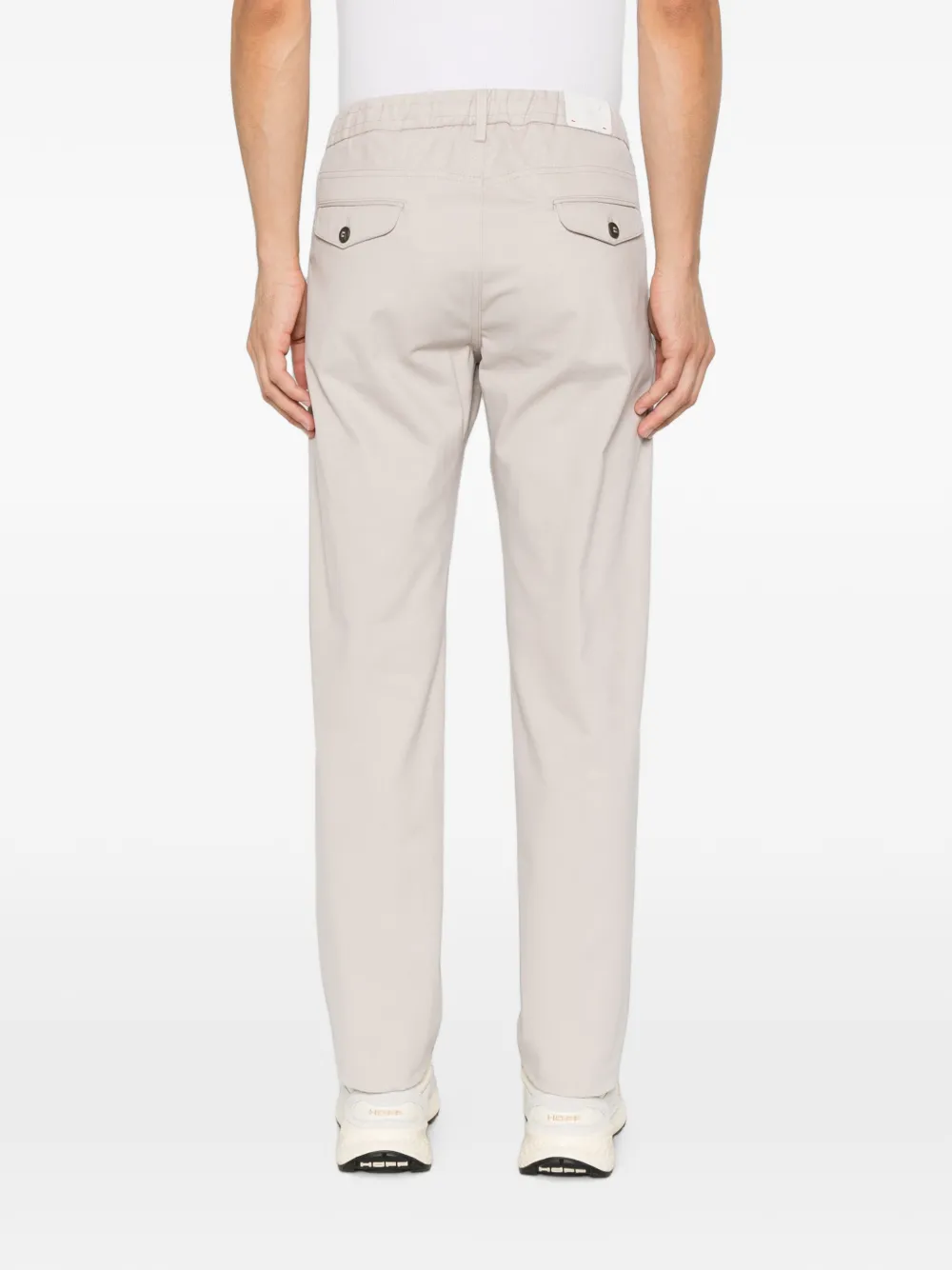 Eleventy Plooibroek met trekkoord Beige