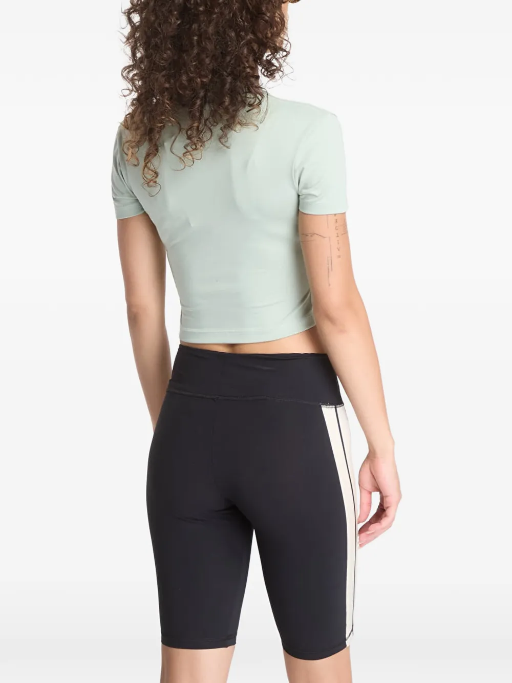 Palm Angels Cropped T-shirt met logoprint Groen