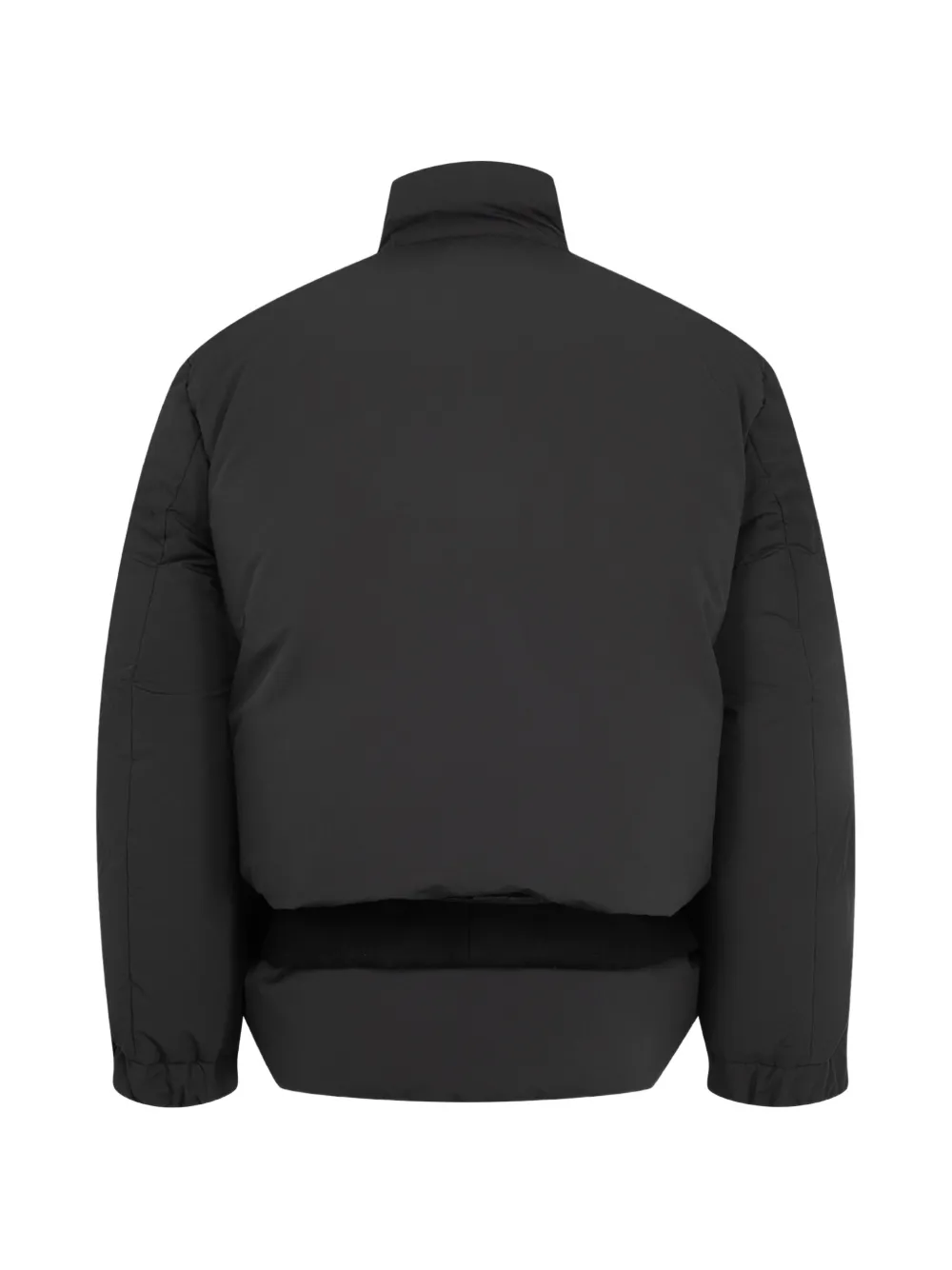 sacai layered-design padded jacket Zwart