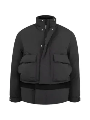 sacaiブラック ダウンジャケット ジッパー付き sacaiブラック ダウンジャケット ジッパー付き ブラック（黒）系 sacai