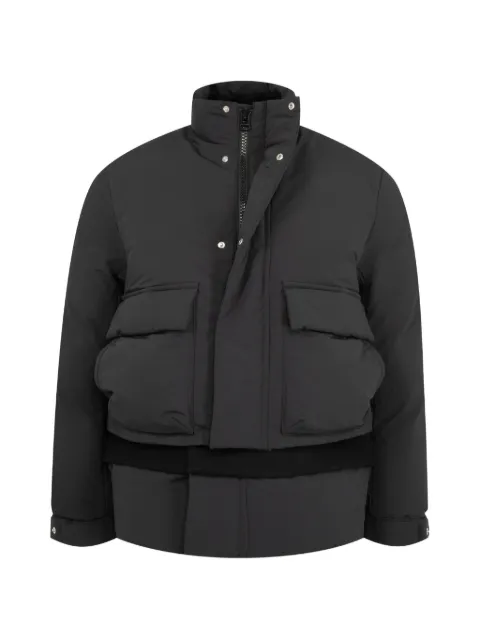 sacai layered puffer jacket