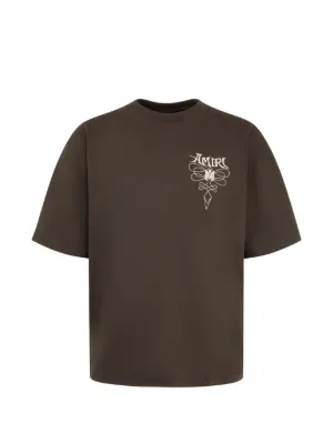 AMIRI Script Tee | Brown | FARFETCH