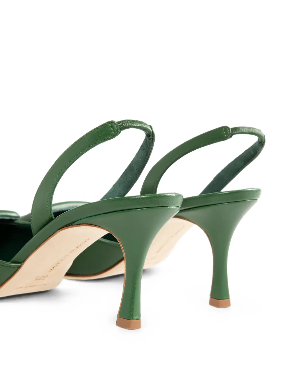 Manolo Blahnik Maysli buckle-detail slingback pumps Groen