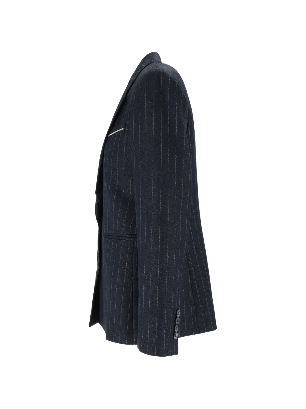 Peserico Blazer met krijtstreep en enkele rij knopen Blauw
