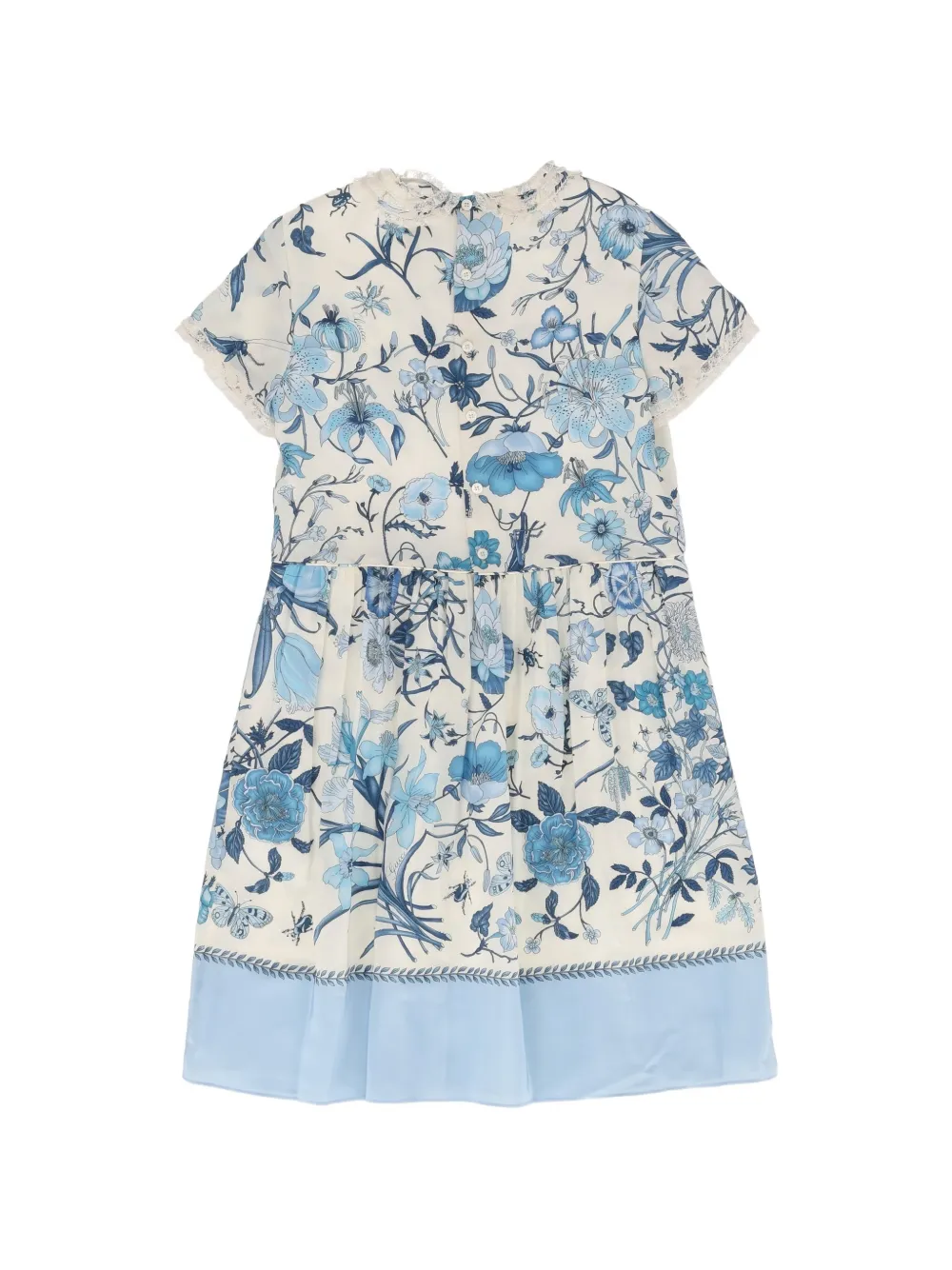 Gucci Kids Jurk met bloemenprint Beige