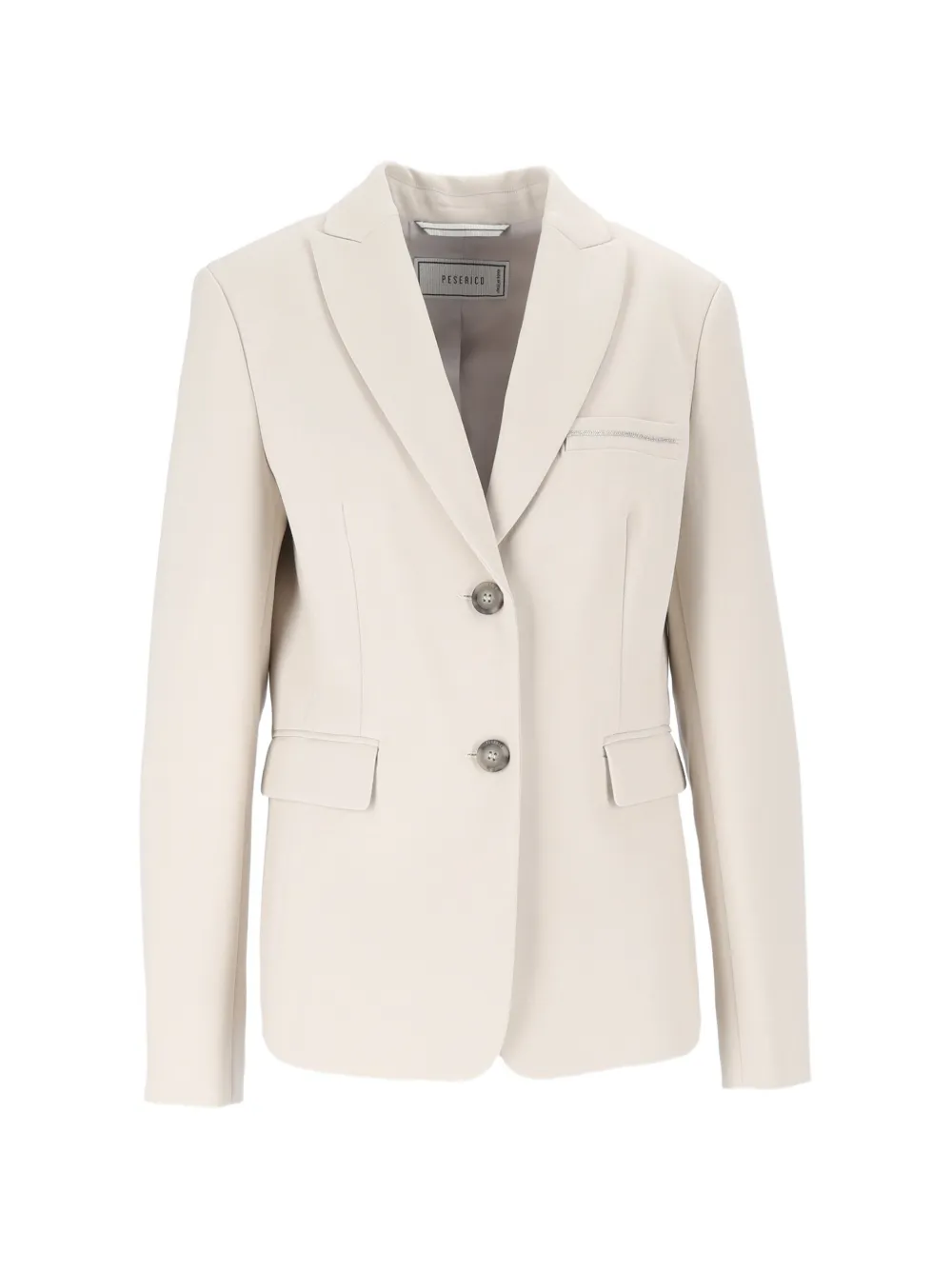 Peserico single-breasted notched-lapels jacket - Nude