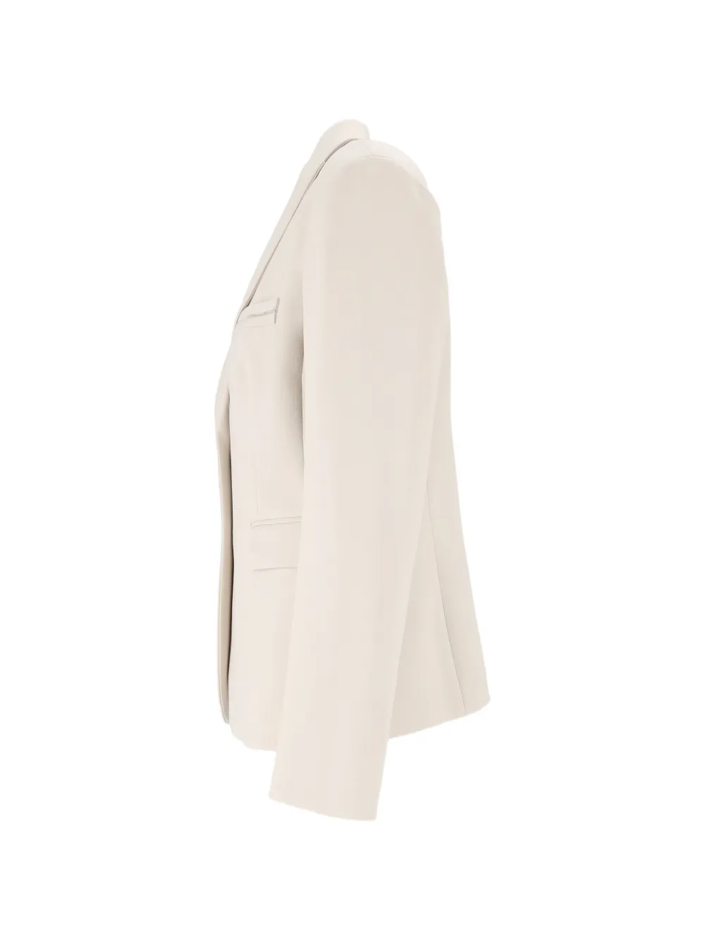 Peserico Jack met enkele rij knopen en gekerfde revers Beige
