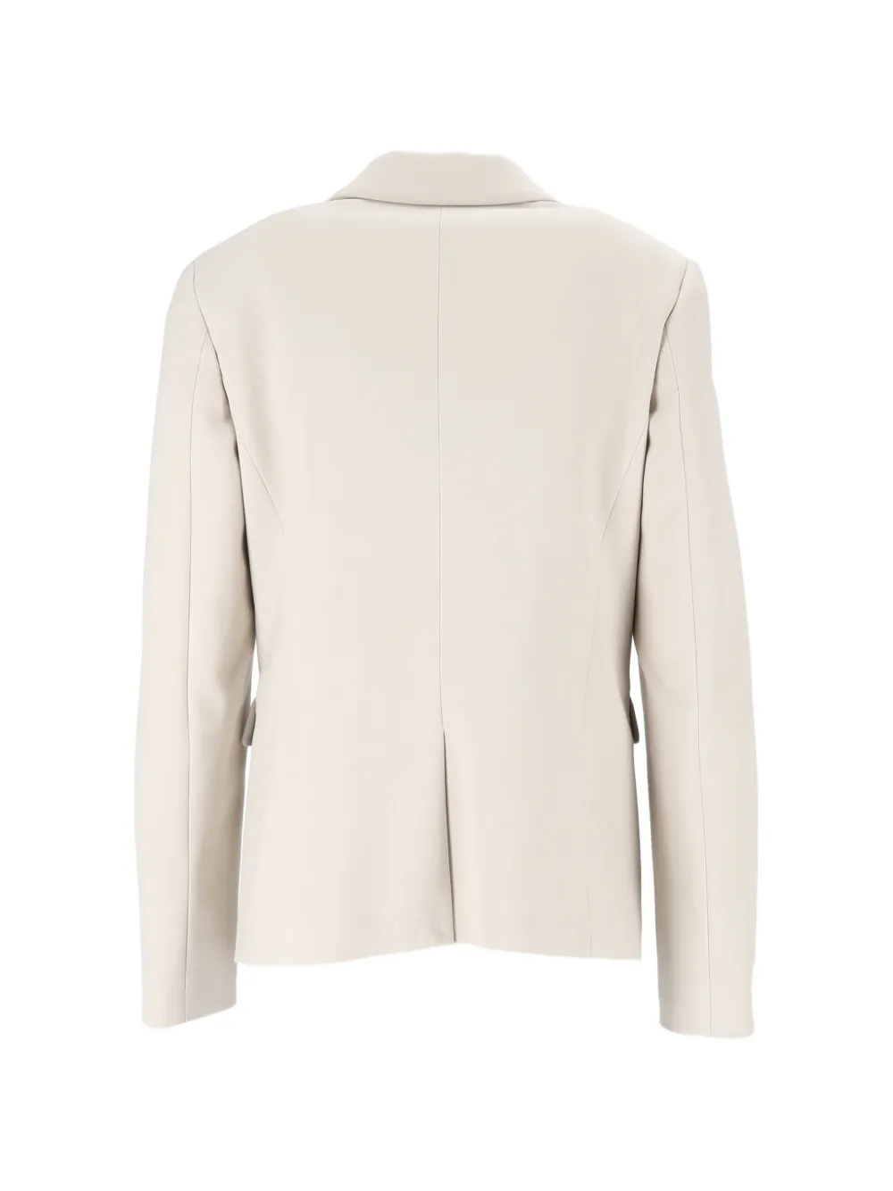 Peserico Jack met enkele rij knopen en gekerfde revers Beige