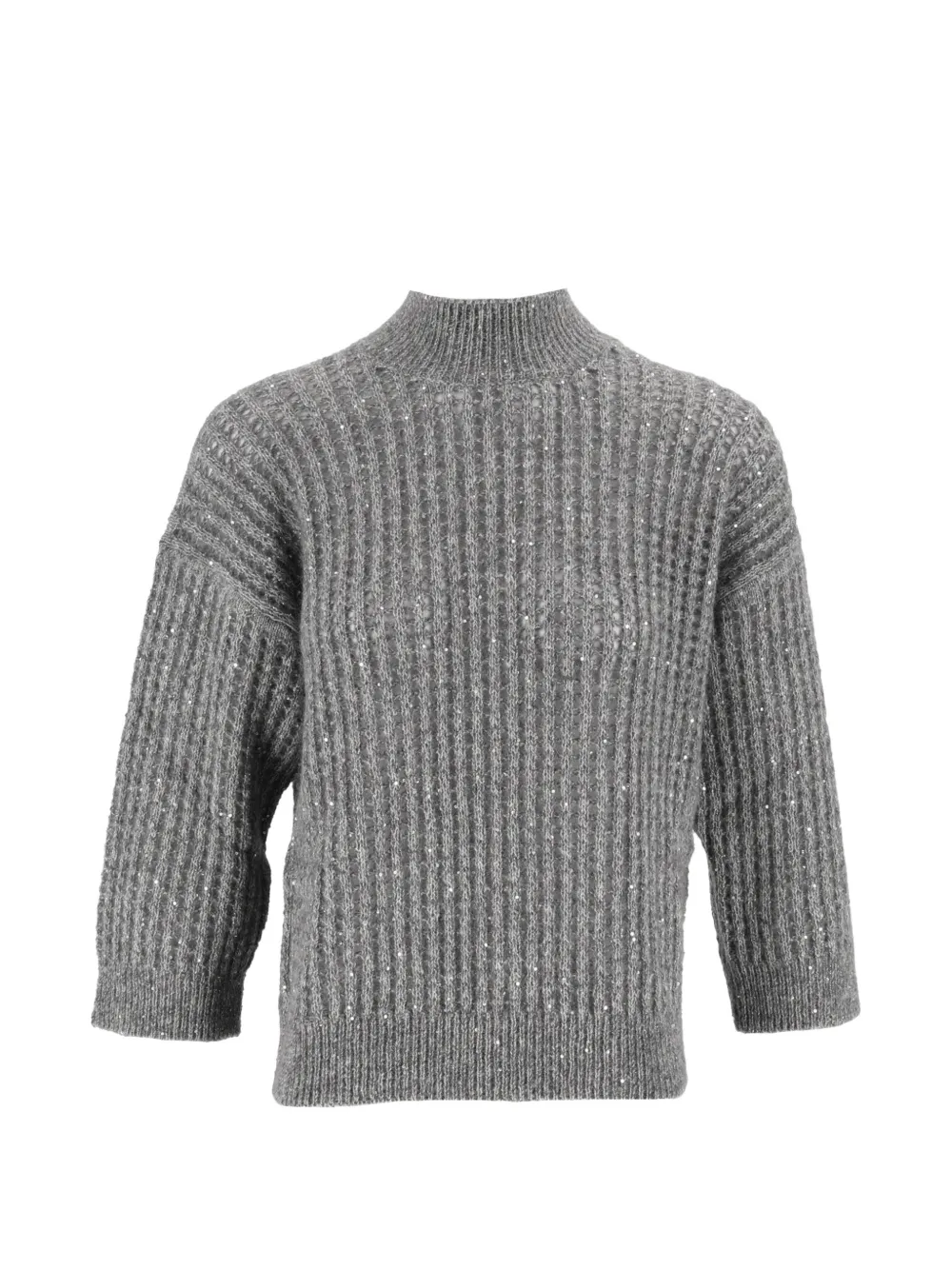 Peserico sequin-embellished ribbed-knit sweater