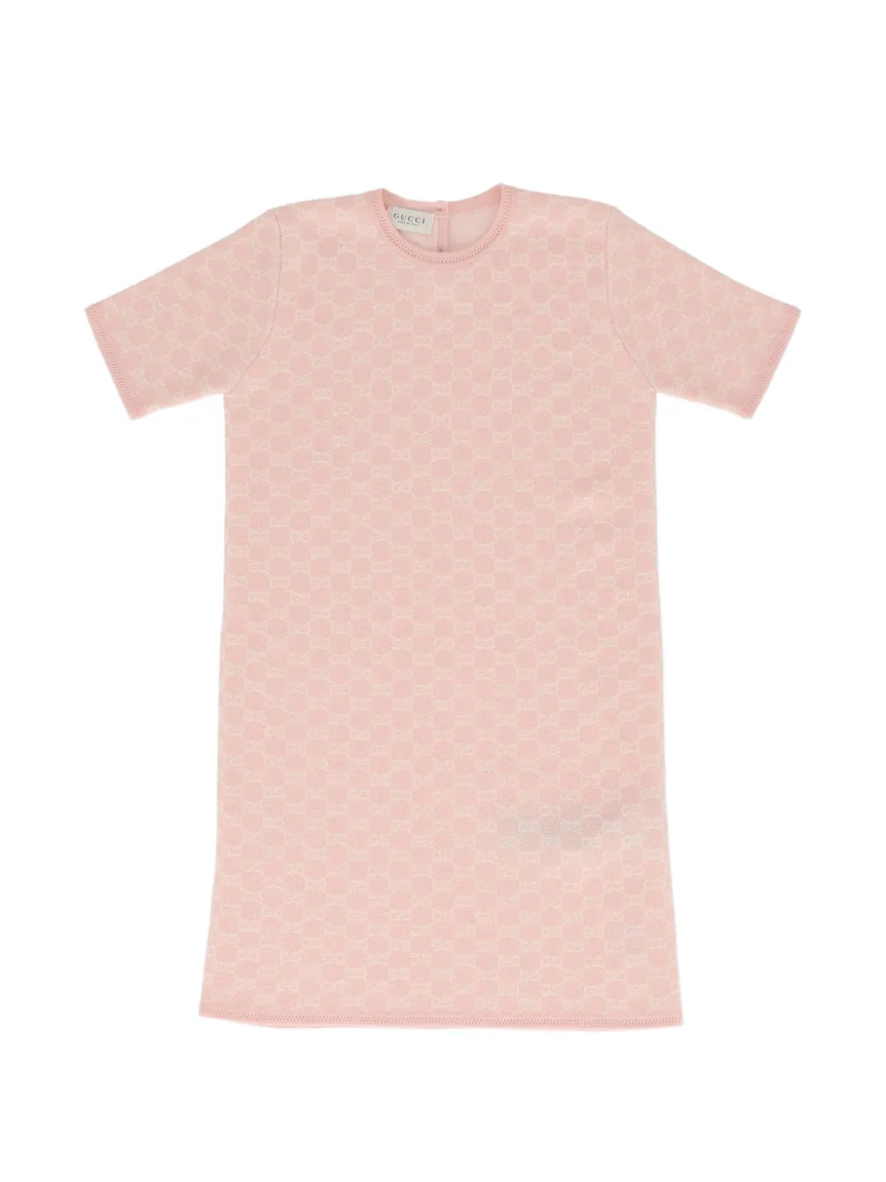 Gucci Kids GG-jacquard short-sleeve dress - Rosa