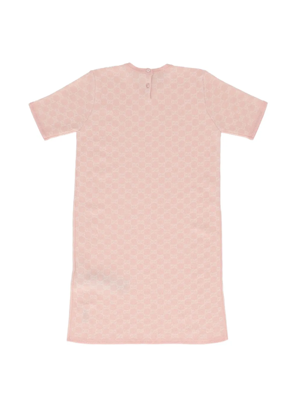 Gucci Kids Jurk met korte mouwen en GG-jacquard Roze