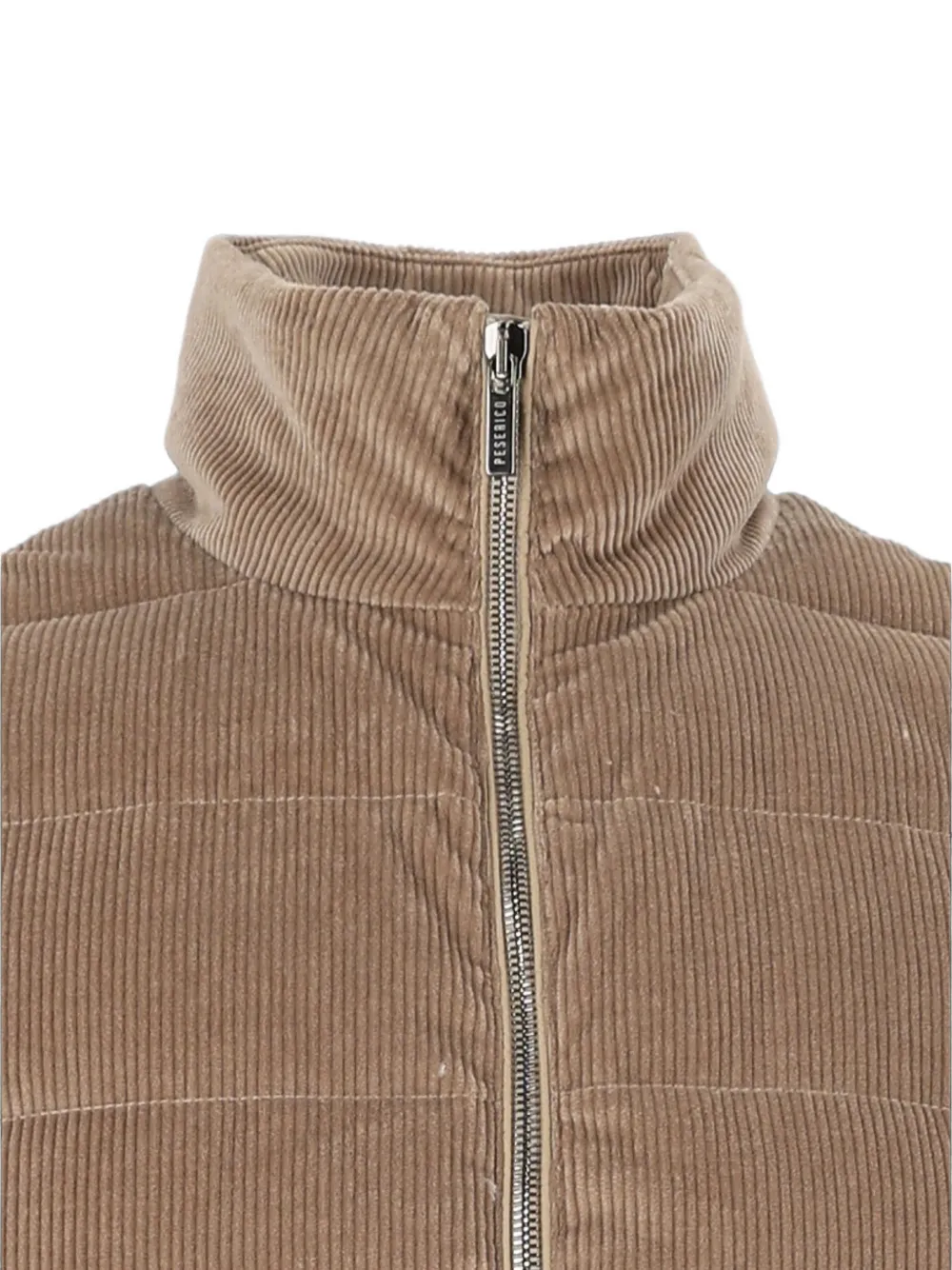 Peserico Ribfluwelen bodywarmer Beige
