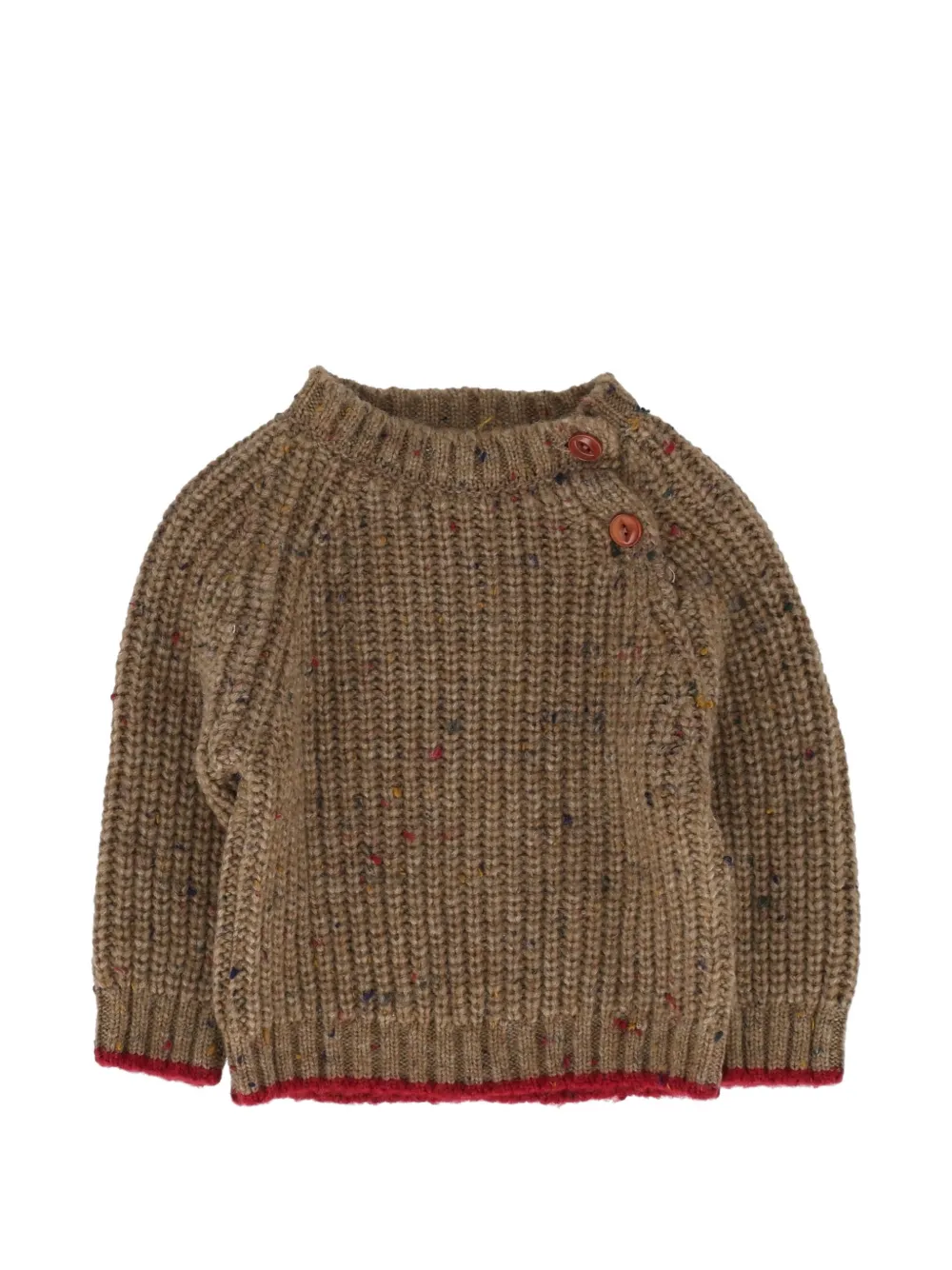 1 + IN THE FAMILY chunky-knit flecked sweater - Marrone