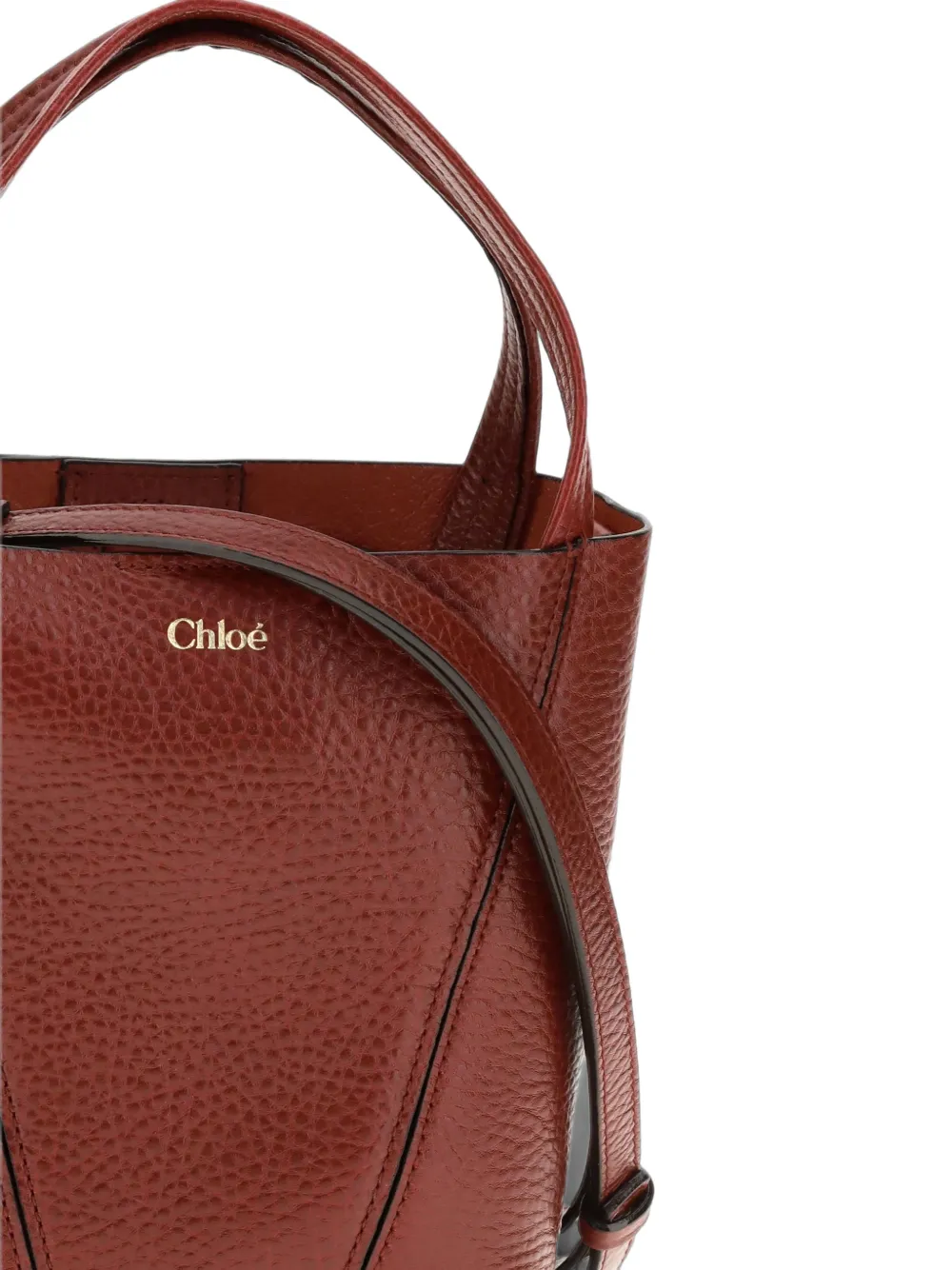 Chloé Kleine Spin leren schoudertas Bruin