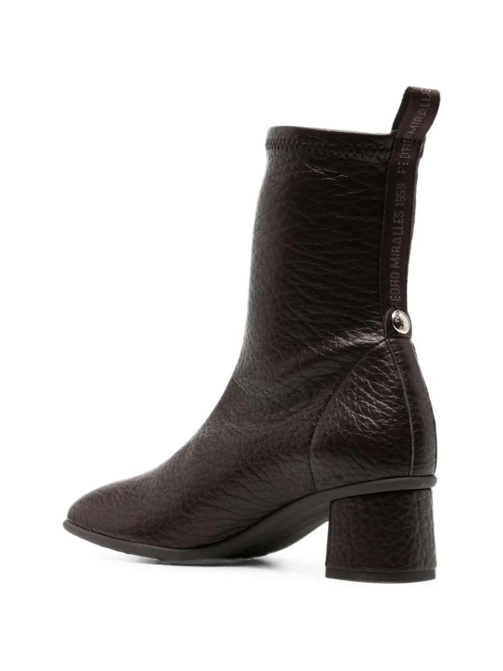 Pedro Miralles grained leather ankle boots Bruin