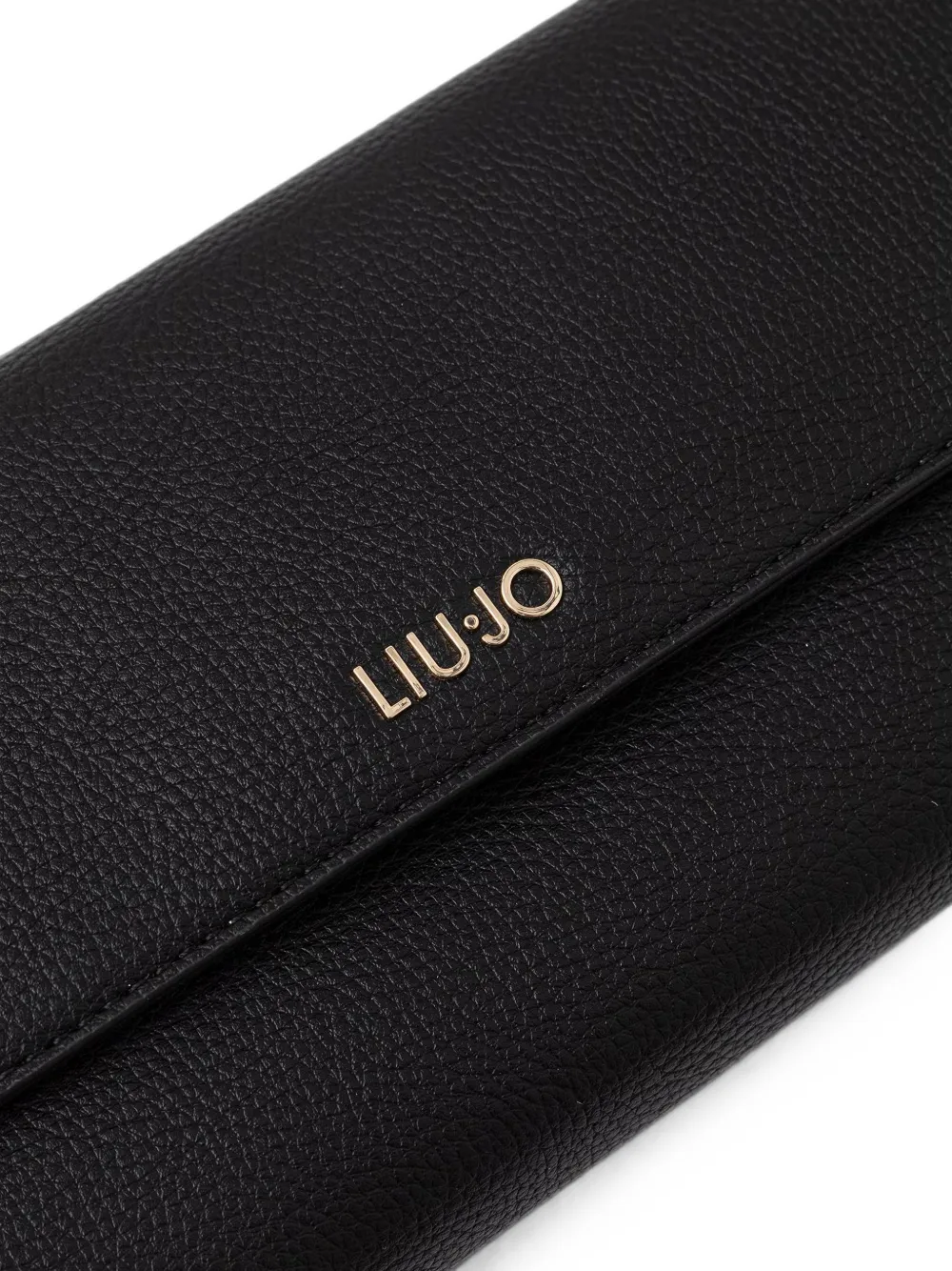 LIU JO Clutch met logoplakkaat en kettingband Zwart