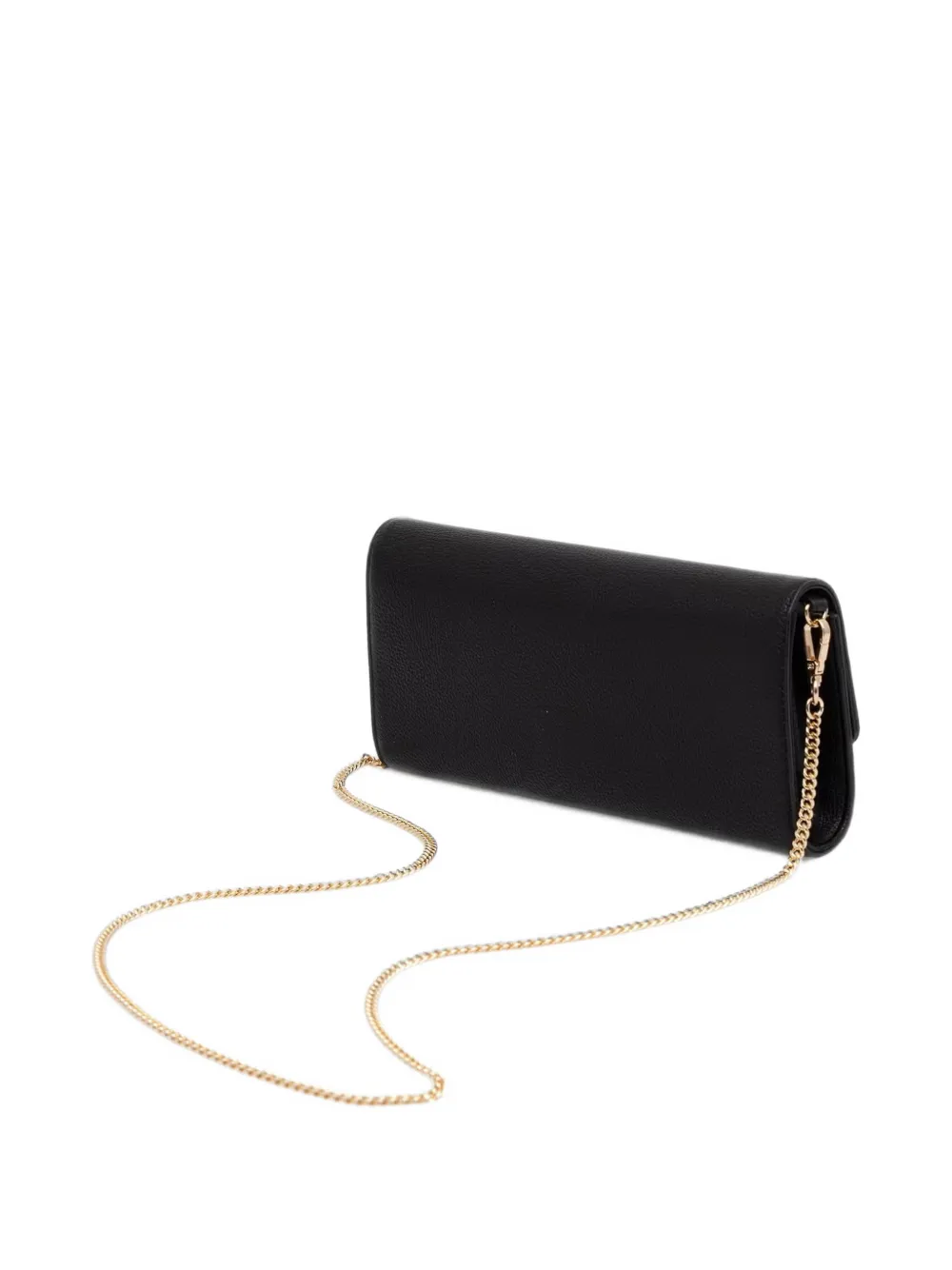 LIU JO Clutch met logoplakkaat en kettingband Zwart