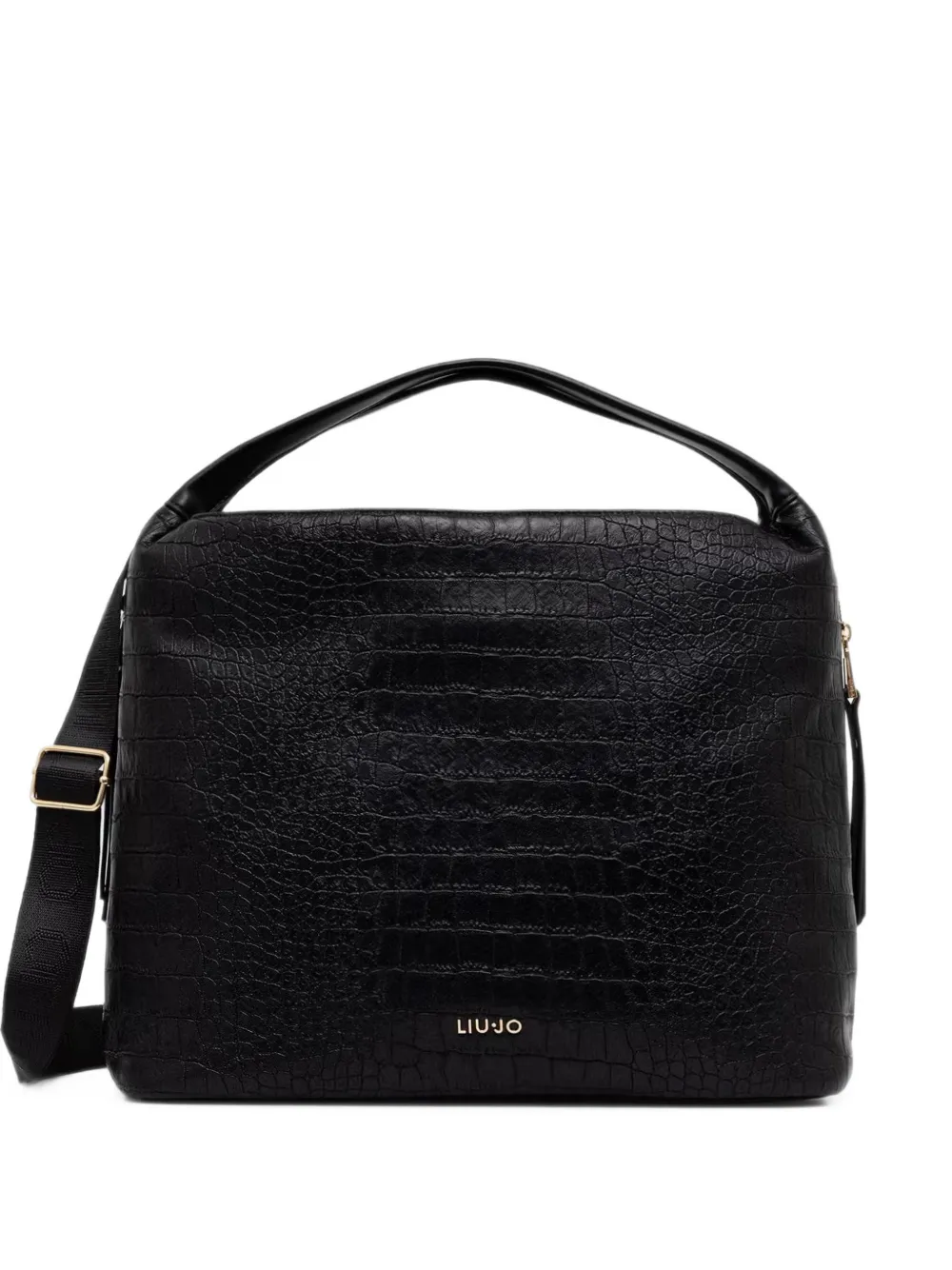 LIU JO large croc-effect tote bag - Nero
