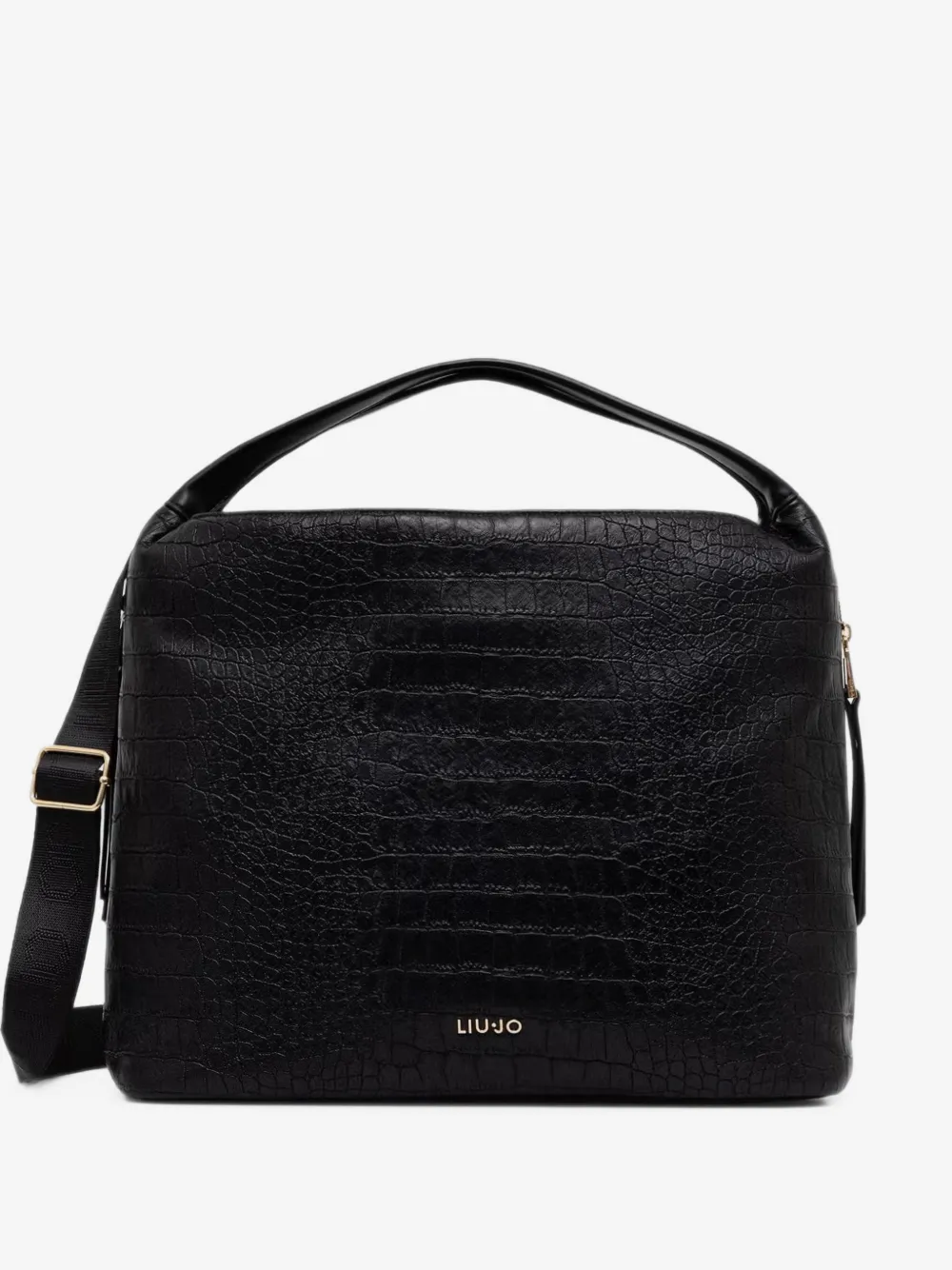 large croc-effect tote bag