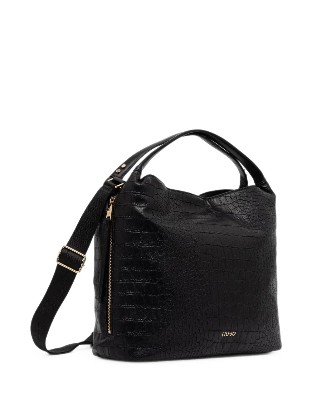 LIU JO Grote shopper met krokodillen-reliëf Zwart