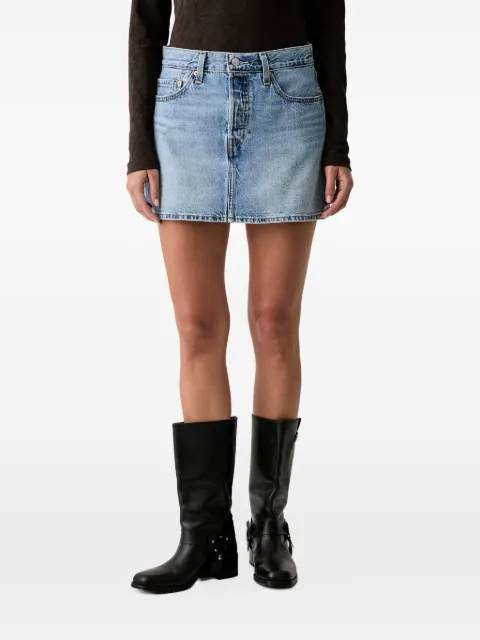 Levi's whiskering-effect mini skirt
