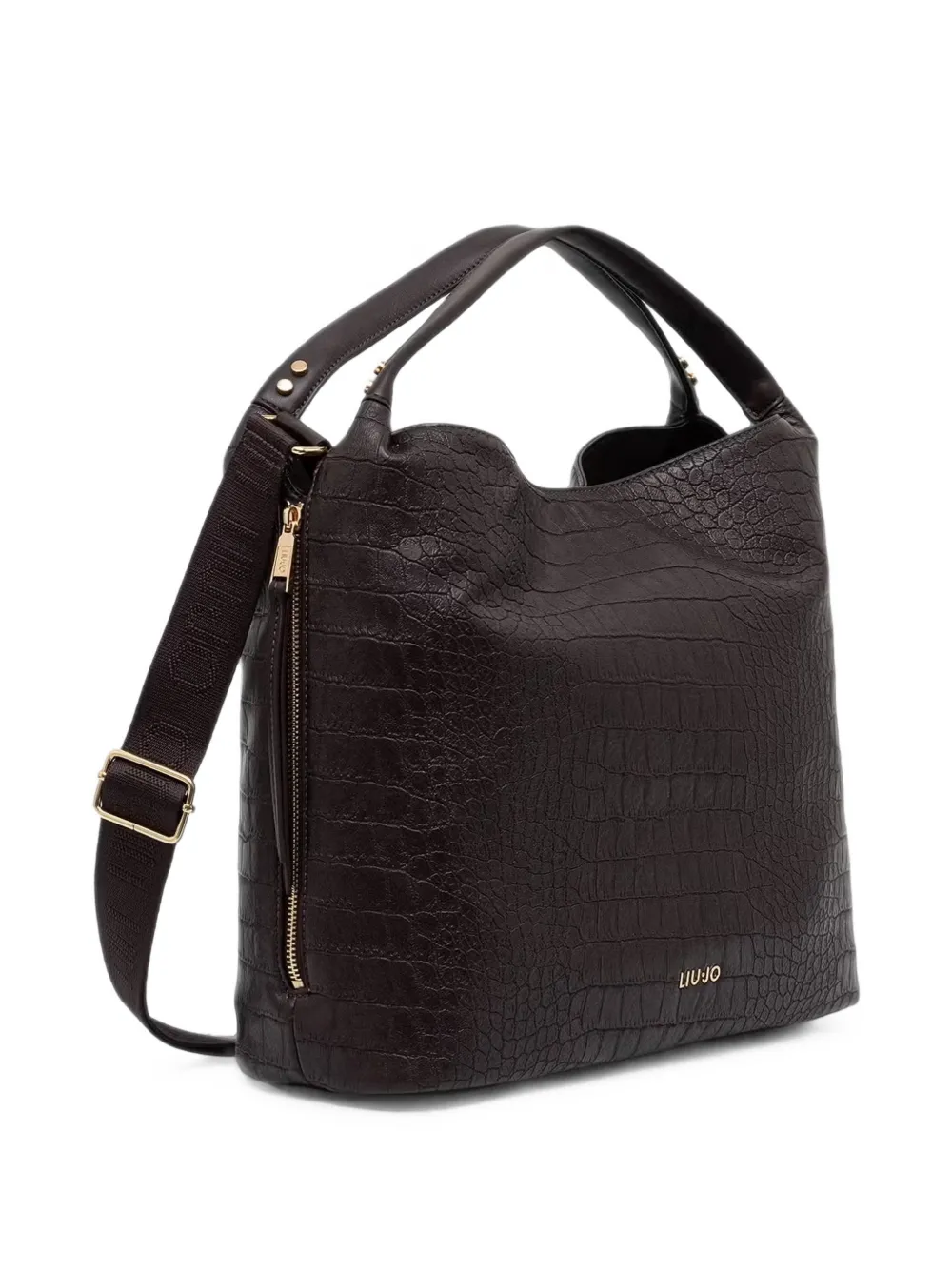 LIU JO Grote shopper met krokodillen-reliëf Bruin
