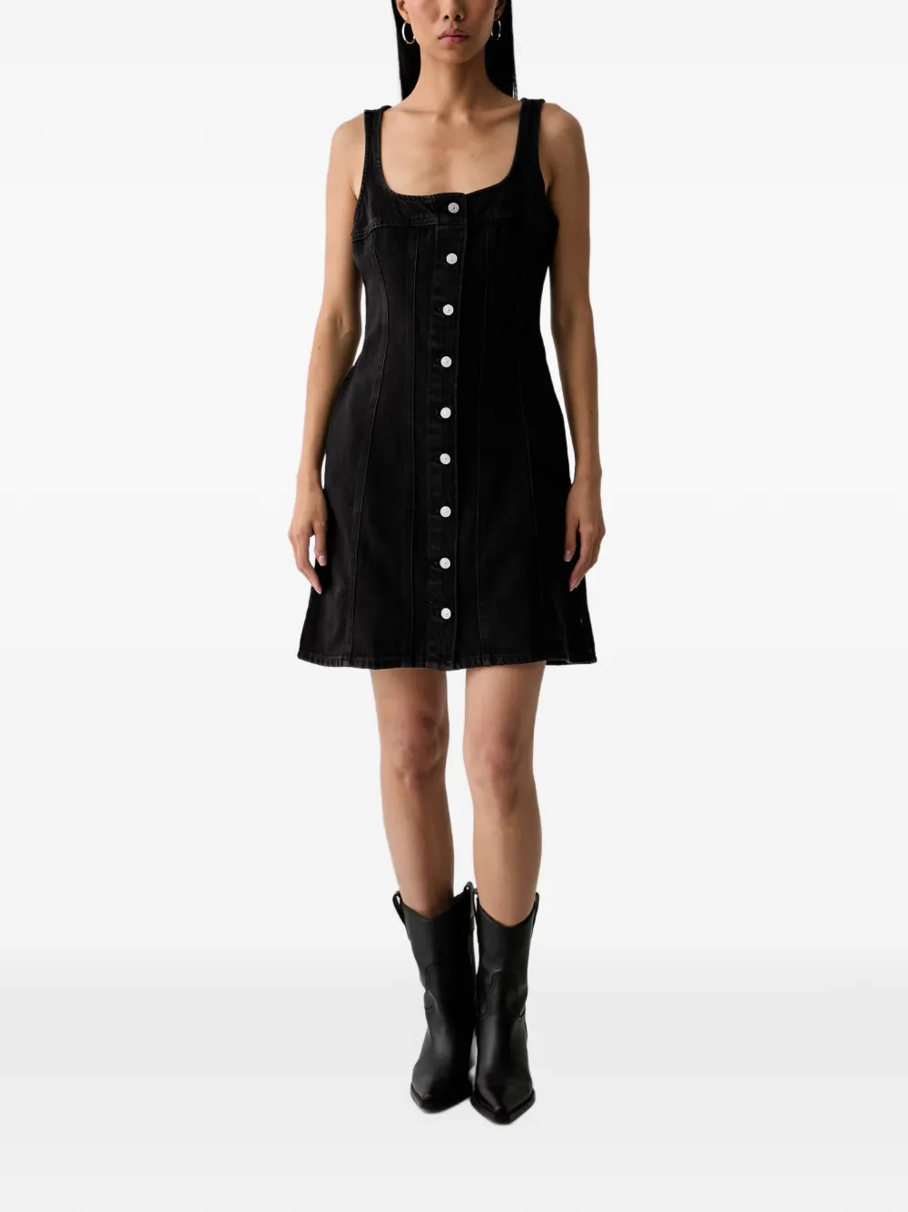 Levi's Audra Tank button-up sleeveless mini dress - Nero