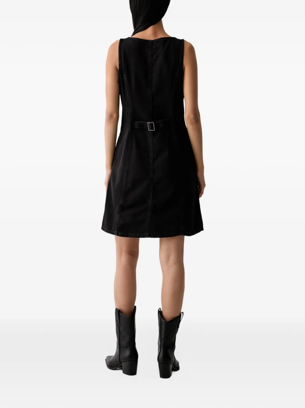 Levi's Audra Tank button-up sleeveless mini dress Zwart