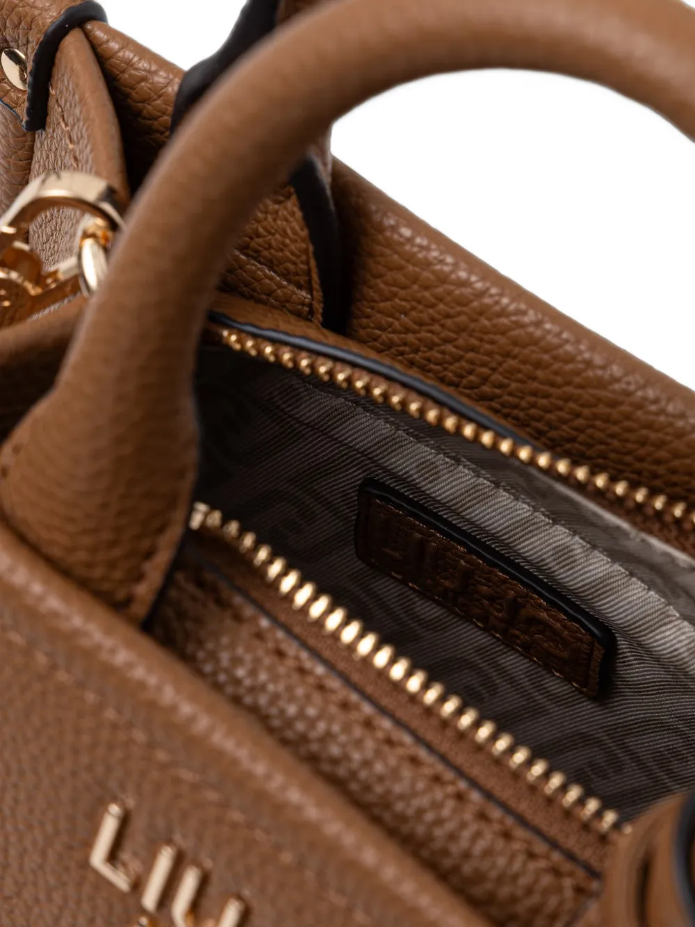 LIU JO Mini-schoudertas met jacquard Bruin