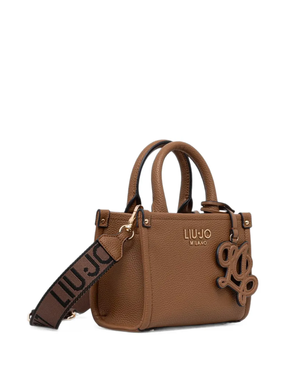 LIU JO Mini-schoudertas met jacquard Bruin