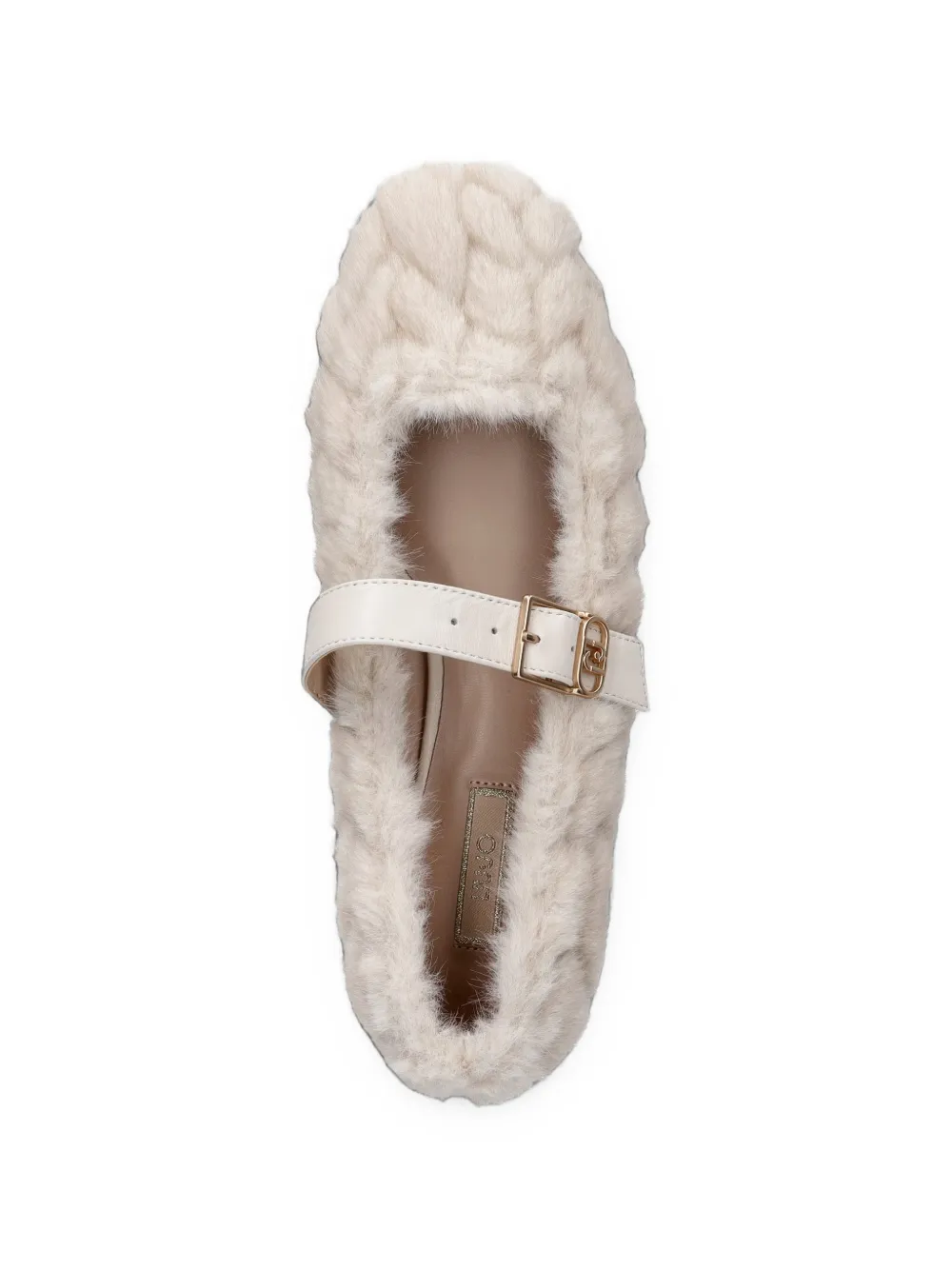 LIU JO Ballerina's van synthetisch bont Beige