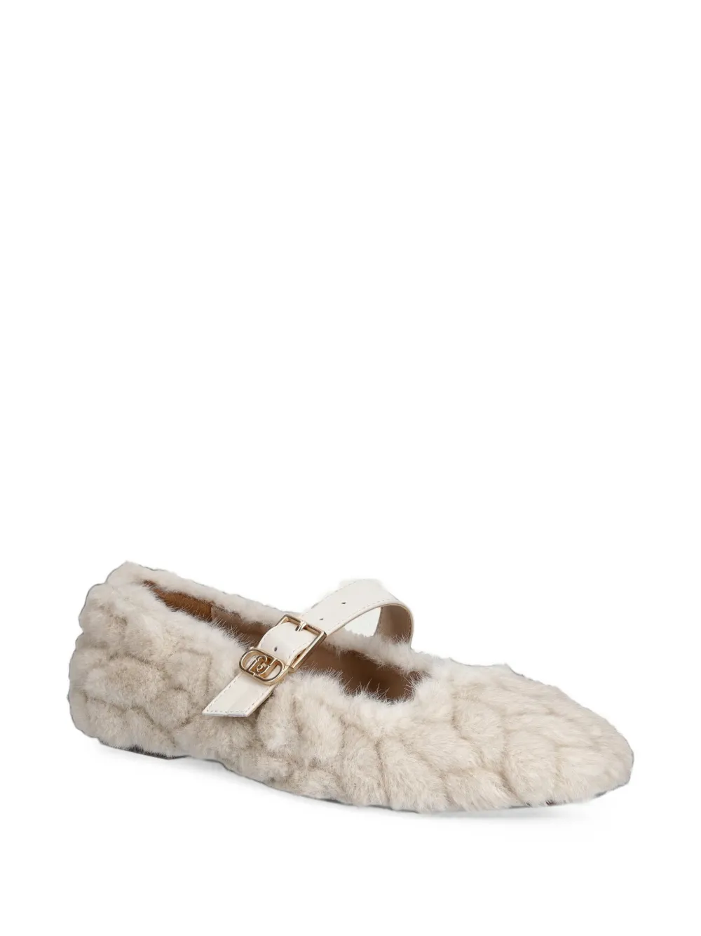 LIU JO Ballerina's van synthetisch bont Beige