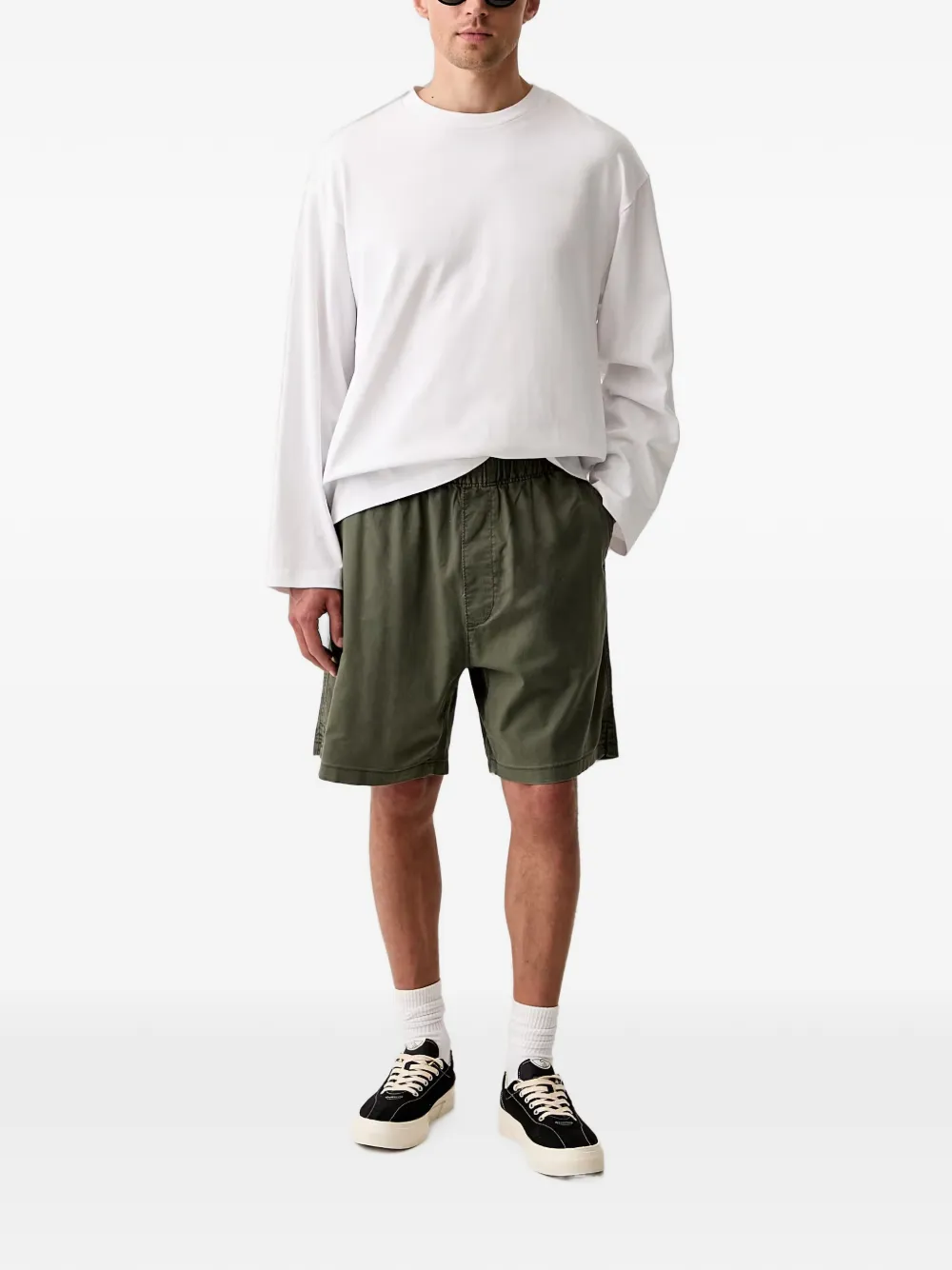 Levi's Boxer elasticated-waist logo-patch shorts Groen