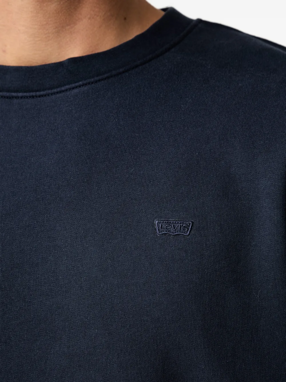 Levi's logo-embroidered sweater Blauw