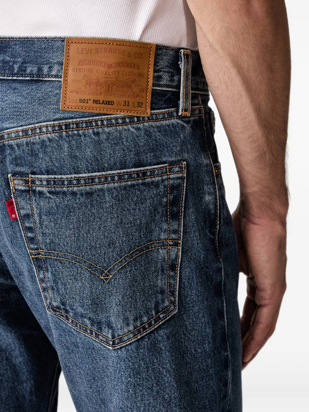 Levi's 501 Relaxed straight jeans Blauw
