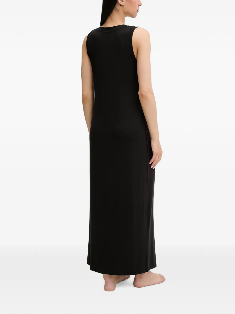 LIU JO Lange jurk met maxi-logo Zwart