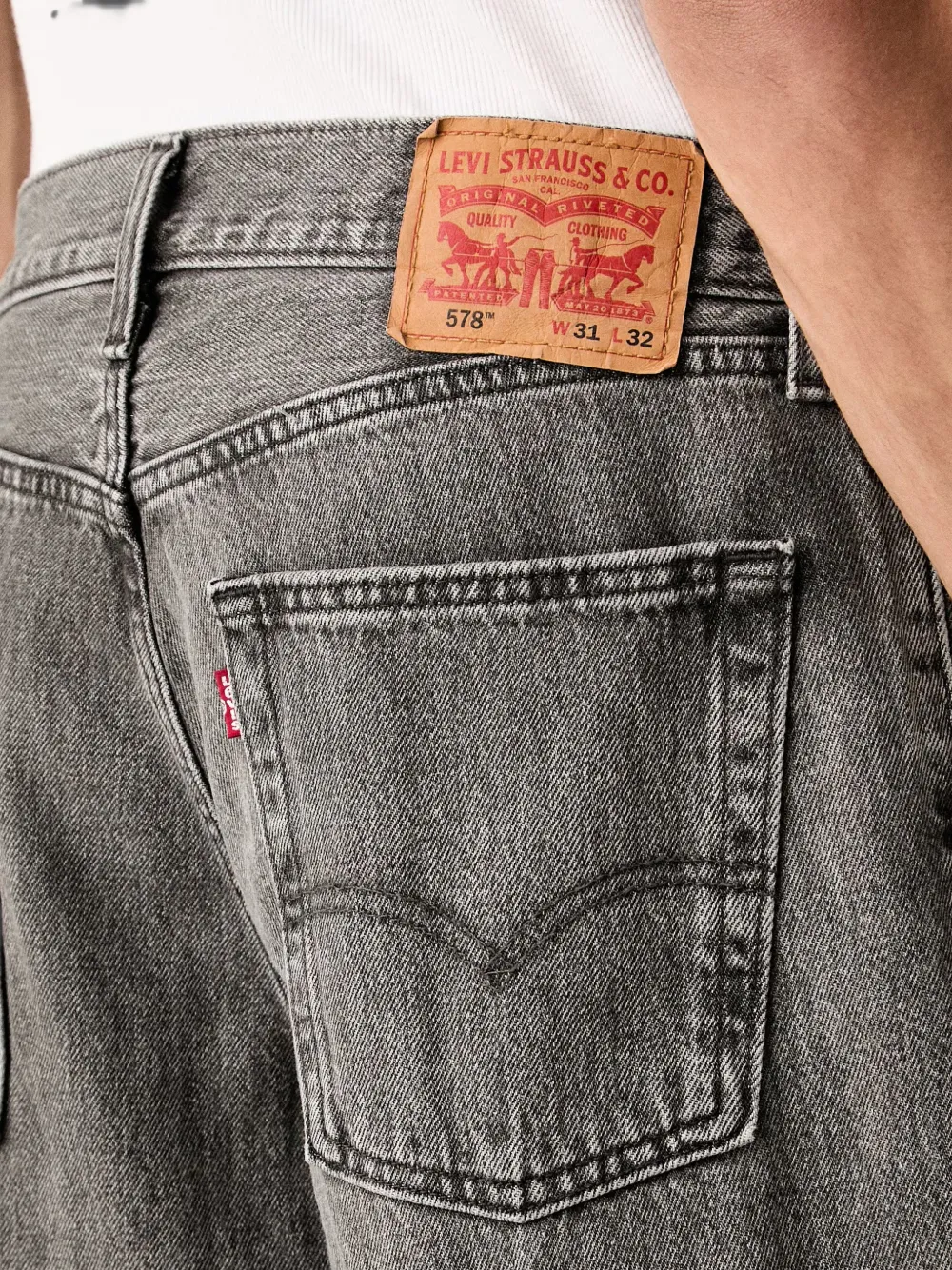 Levi's 578 jeans in baggy-fit Grijs