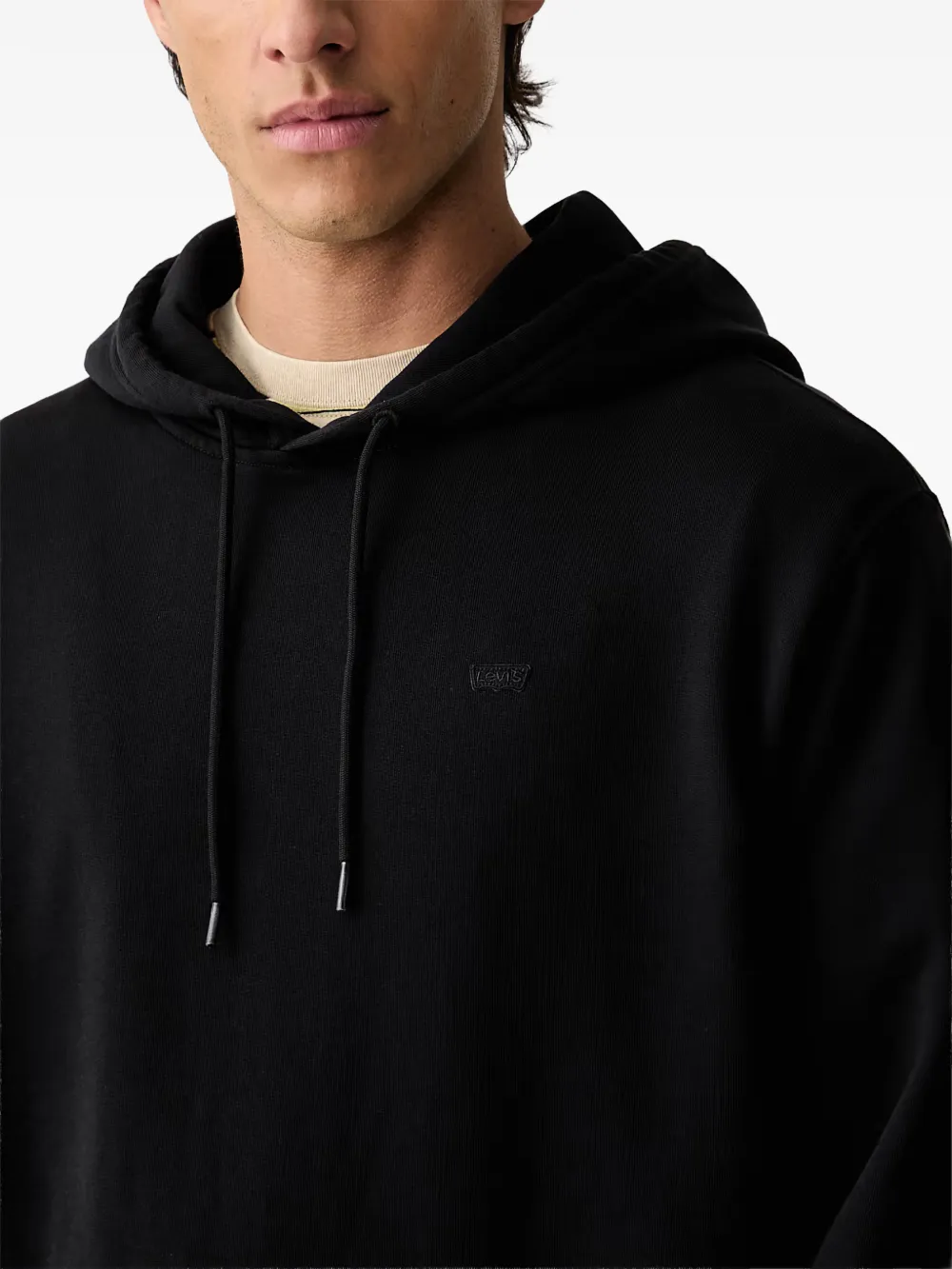 Levi's Original Housemark logo-patch cotton hoodie Zwart
