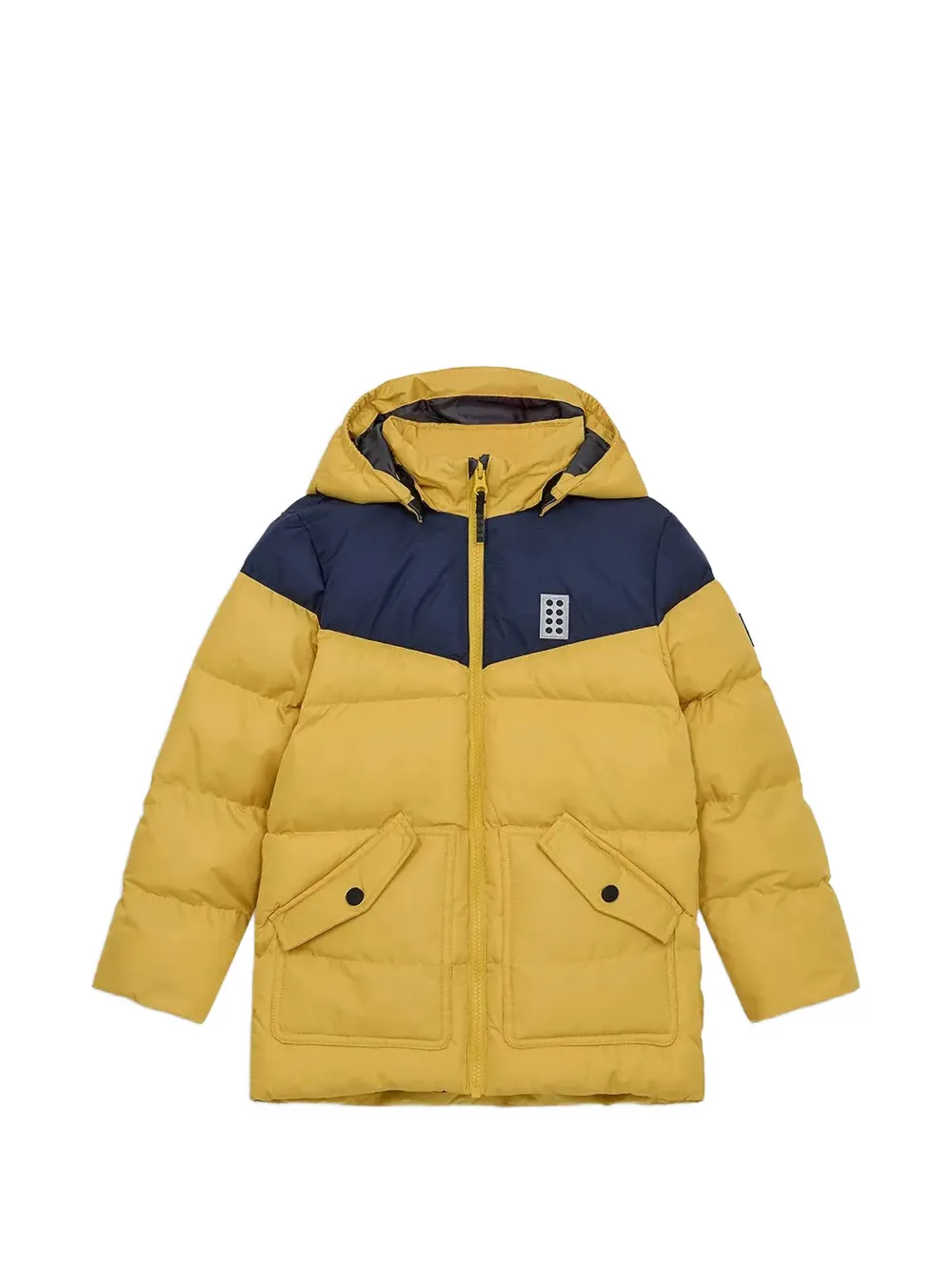 Lego colour-block hooded jacket Geel