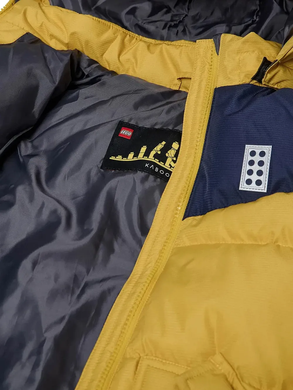Lego colour-block hooded jacket Geel