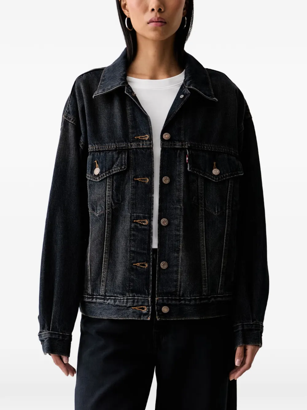 Levi's faded-effect denim jacket - Nero