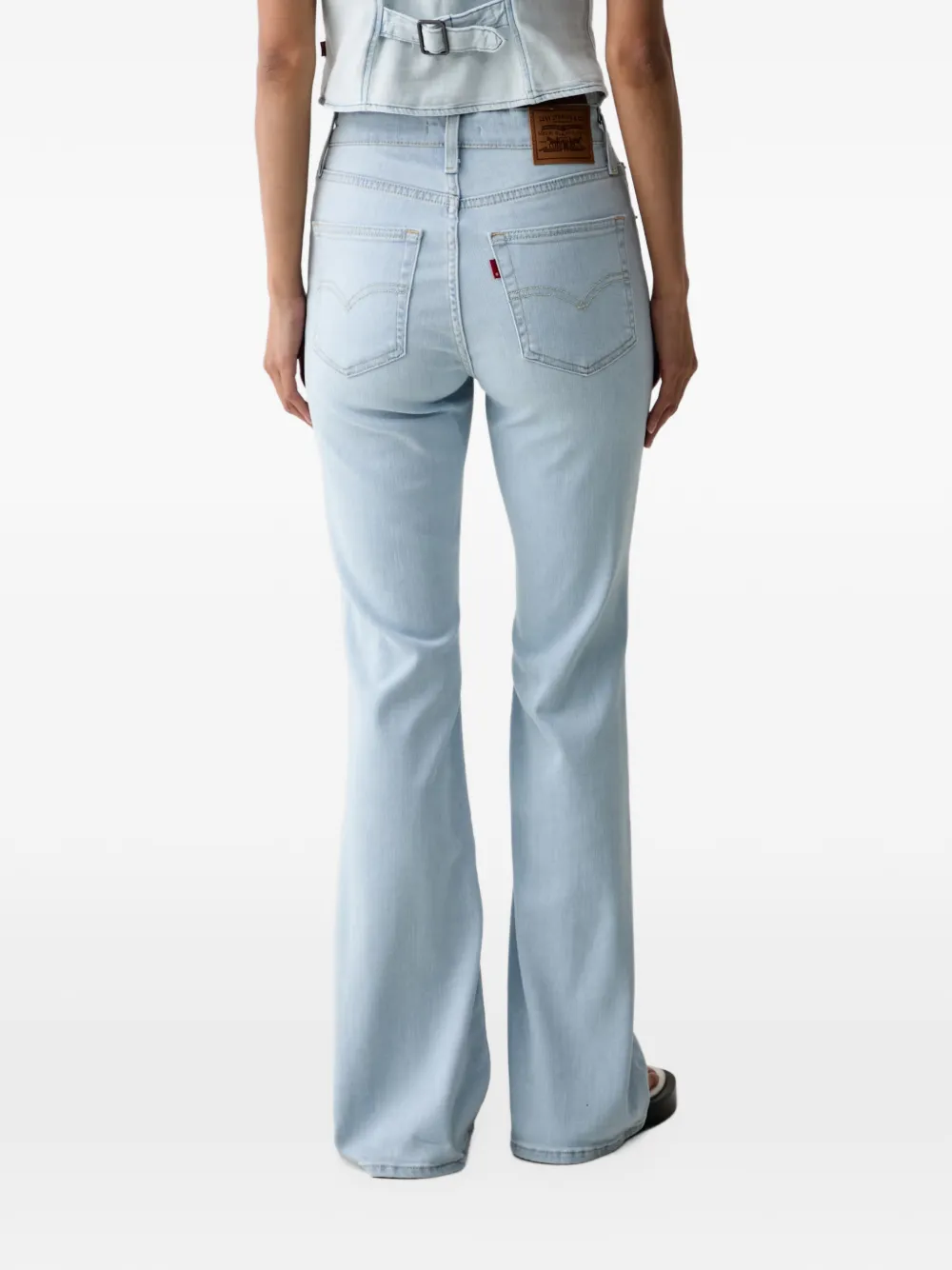 Levi's faded flared-leg jeans Blauw