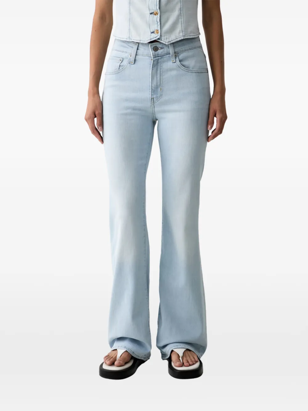 Levi's faded flared-leg jeans - Blau