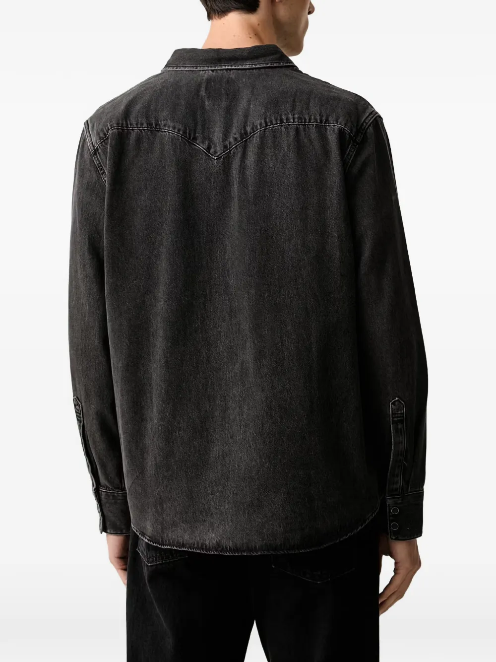 Levi's Barstow denim overhemd met western-schouderpas Zwart