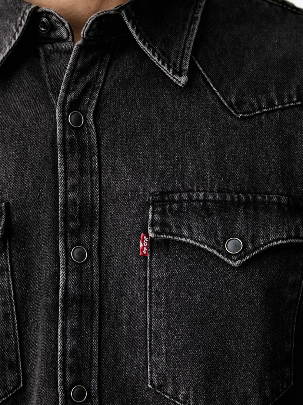 Levi's Barstow denim overhemd met western-schouderpas Zwart