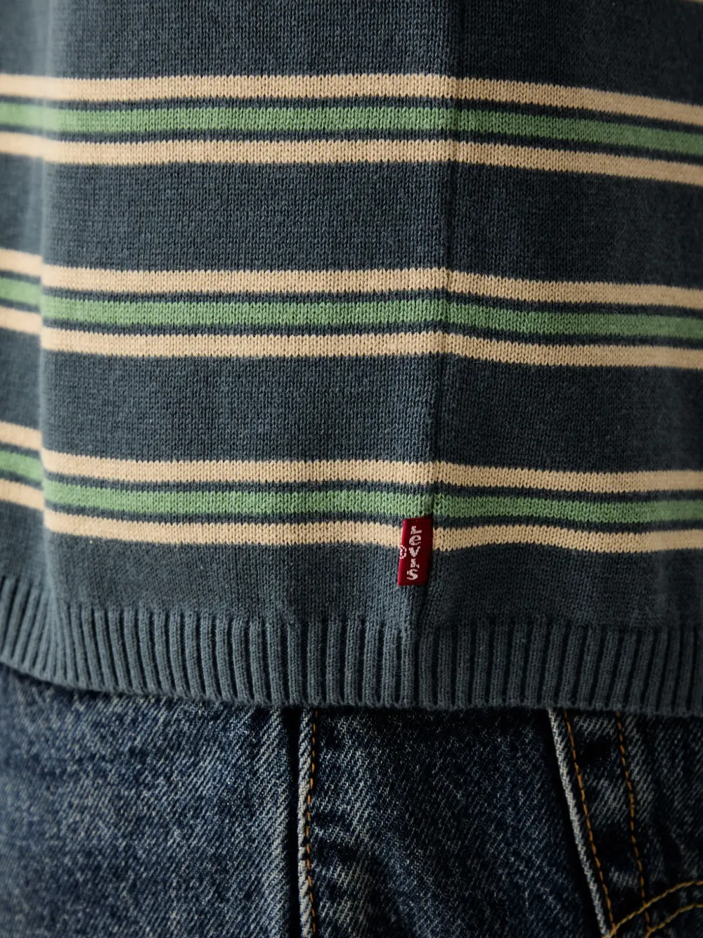 Levi's striped knitted T-shirt Blauw