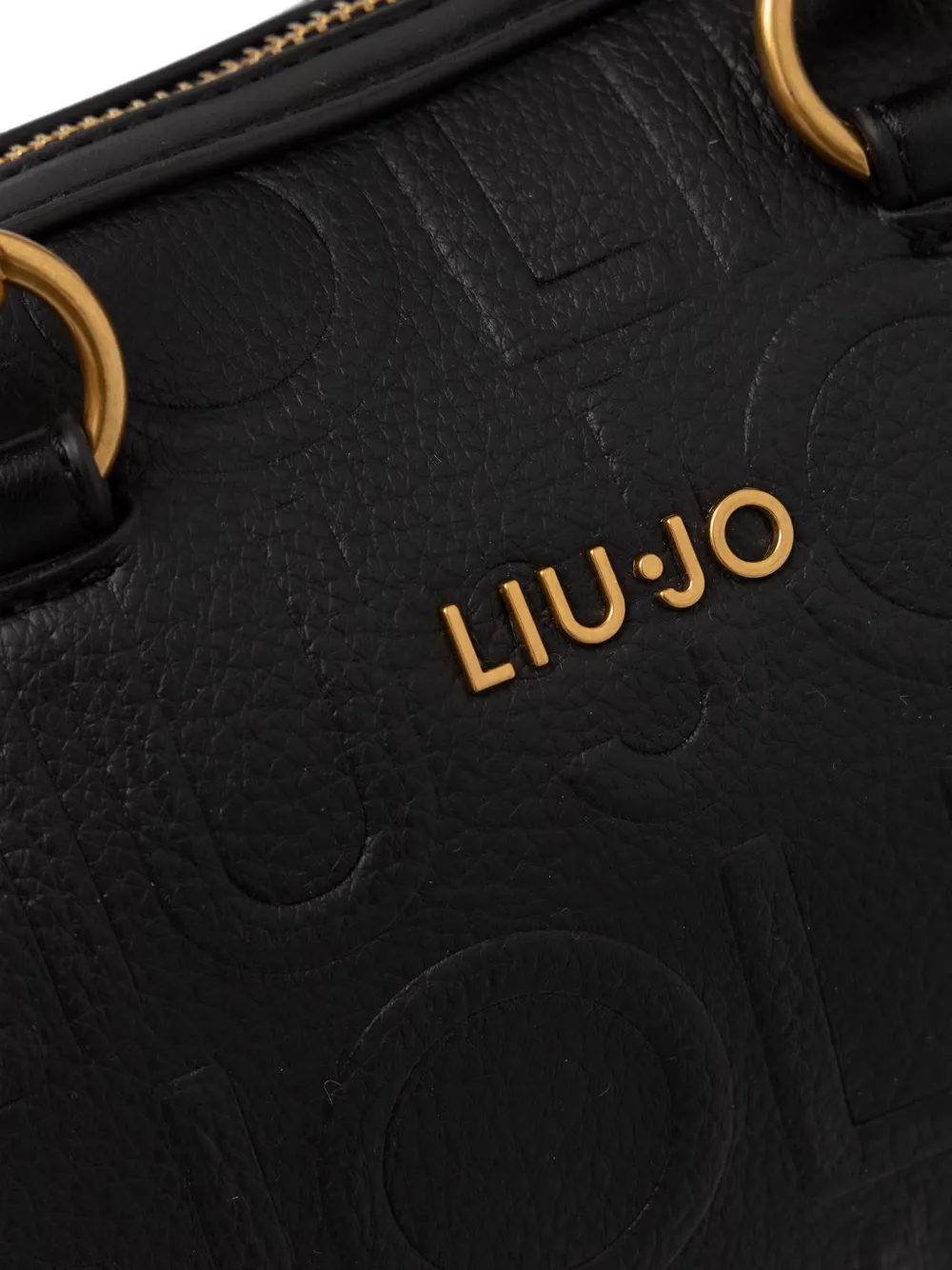 LIU JO Bowlingtas met logo-reliëf Zwart